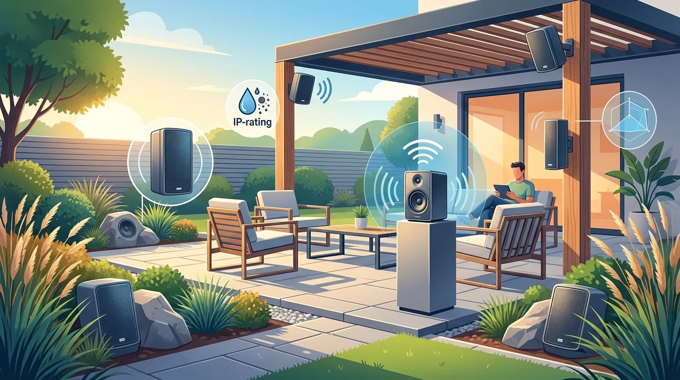 Kültéri hangszóró választási útmutató 2026: Tippek a tökéletes kerti hangzáshoz