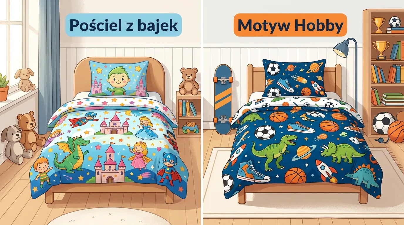 Pościel z bajek czy motyw hobby? Porównanie pościeli dziecięcej 160x200