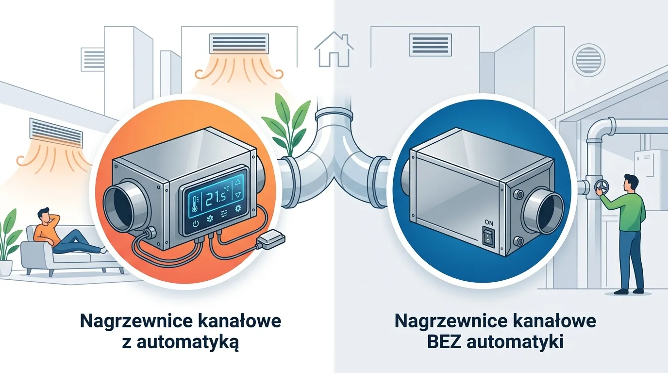 Nagrzewnice kanałowe z automatyką czy bez? Porównanie rozwiązań