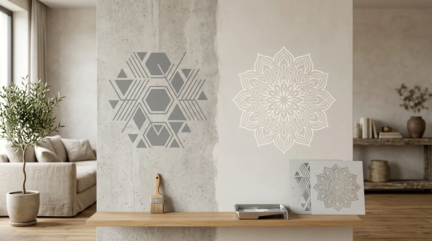 Szablony geometryczne czy organiczne? Porównanie dekoracji ściennych